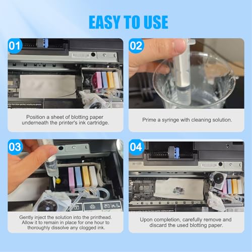 Eco Solvent Ink Cleaning Solution Printhead Cleaning Fluid 250ML for Roland Mutoh Mimaki for XP600 TX800 DX5 DX7 DX9 DX10 DX11 DX4 I1600 I3200 （1 Pack）