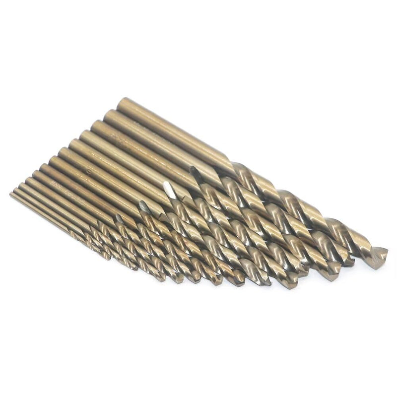 [Australia - AusPower] - Metric Cobalt Drill Bits Set 1.5-6.5mm 13PCS, M35 high Speed Steel, high Hardness Straight Shank Drill, Mechanical or Hand Drill for Drilling, Suitable for Stainless Steel, Iron, Copper and Aluminum. 13 Pack Set 