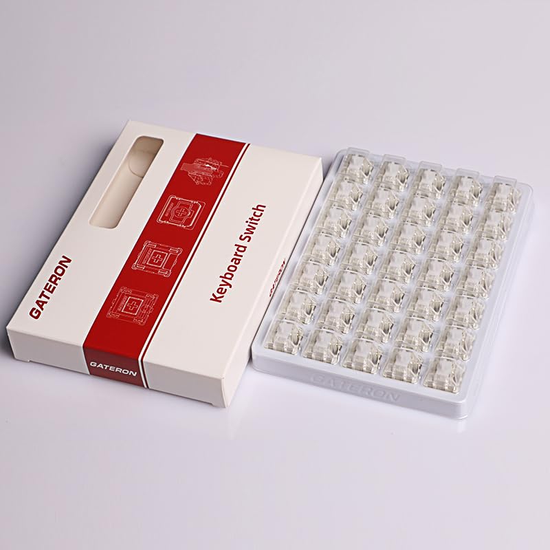 [Australia - AusPower] - GATERON Magnetic Hall Sensor Keyboard Switches, KS-20 White Linear Pre-lubed 30gf Magnetic Key Switches, Free Setting of Pre-Travel SMD Compatible, Fit for Magnetic Mechanical Keyboards(35PCS) 