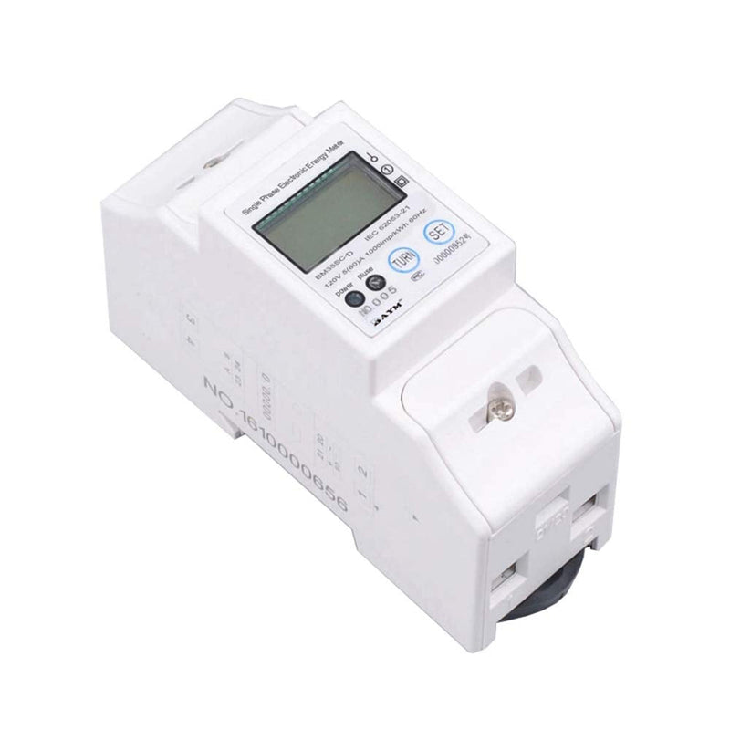 [Australia - AusPower] - BAYM® 5(80) A 120V 60HZ Single Phase Din Rail Digital Modbus Smart Remote KWH Watt Hour Din-Rail Energy Multi-Function Meter LCD with Button 80A 