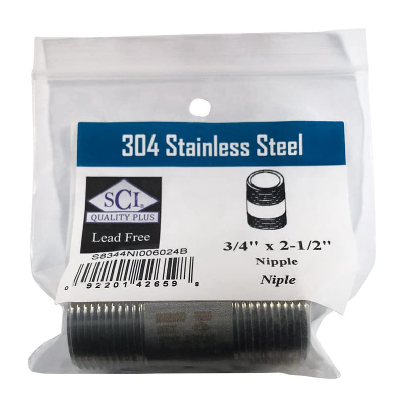 [Australia - AusPower] - Smith-Cooper Nipple 3/4" X2-1/2 SS 