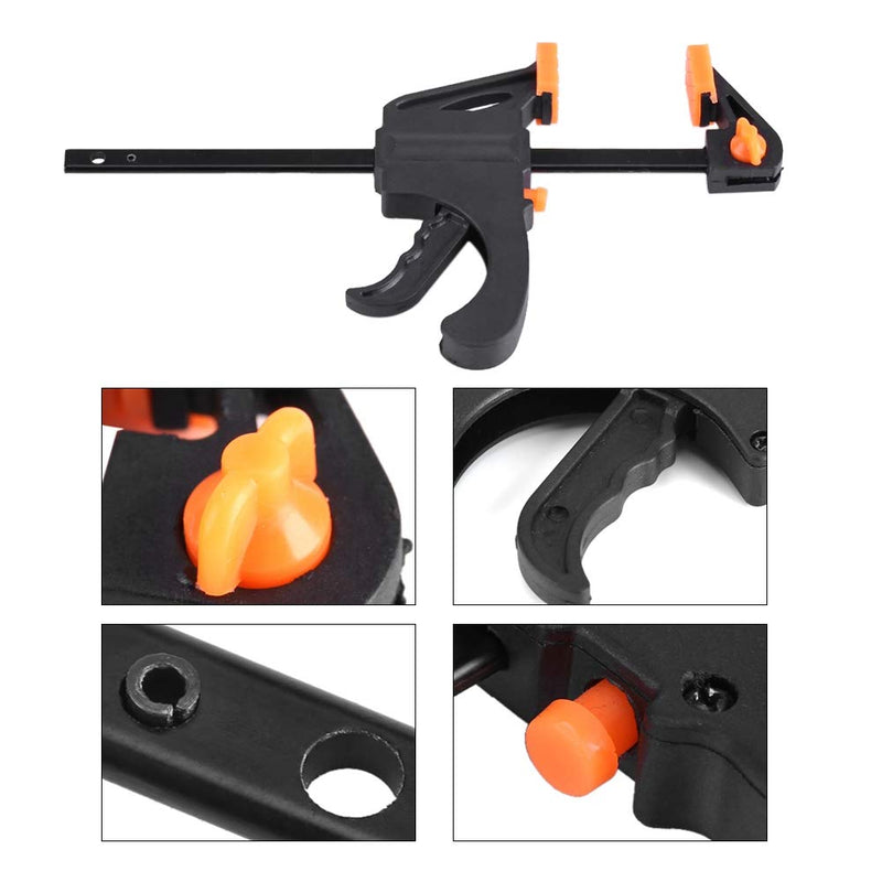[Australia - AusPower] - Woodworking F Clamp, Plastic Woodworking Clip F Clamp Grip, Quick Ratchet Release Squeeze DIY Hand Gadget Tool 