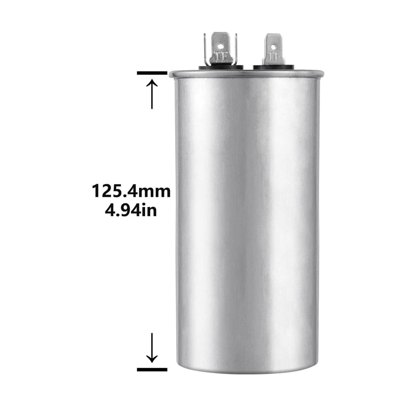 BOJACK 80 uF ±5% 80 MFD 370/450 V CBB65 Round Run Start Capacitor for AC Motor Run or Fan Start and Cool or Heat Pump Air Conditione