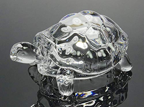 Chinese Fengshui Vastu Original Clear Crystal Turtle for Peace & Prosperity Lucky Gift of Better Health