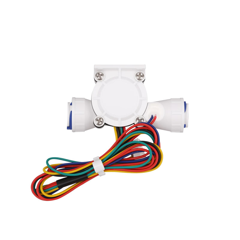 [Australia - AusPower] - Watflow G3/8" Quick Connection Water Flow Sensor, Water Flow Sensor, Food-Grade Flowmeter, Pulse & Temperature Output, for Water Purifiers, Coffee Machines,0.5-6L/min 