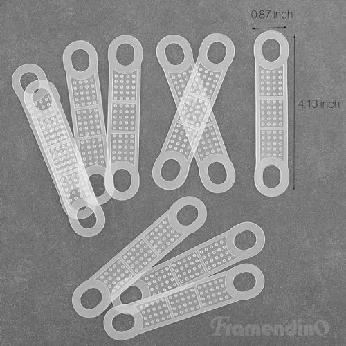 Framendino, 350 Pack Clear Non Slip Rubber Clothes Grips Clothing Strip for Plastic Hangers