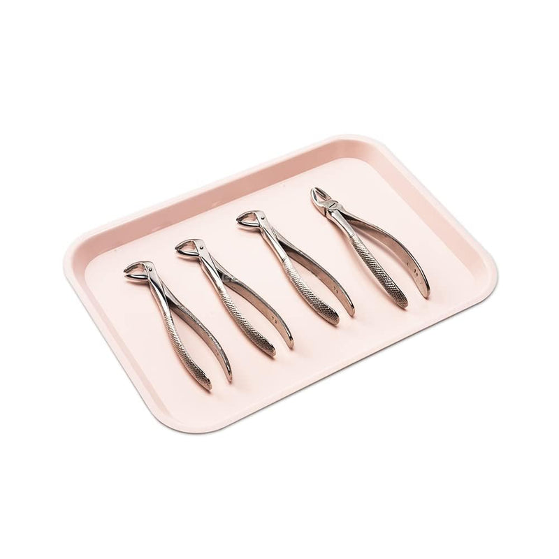 [Australia - AusPower] - Dental Flat Instrument Set-Up Tray Size F Mini Autoclavable Size F Plastic Trays (Pink) Pink 