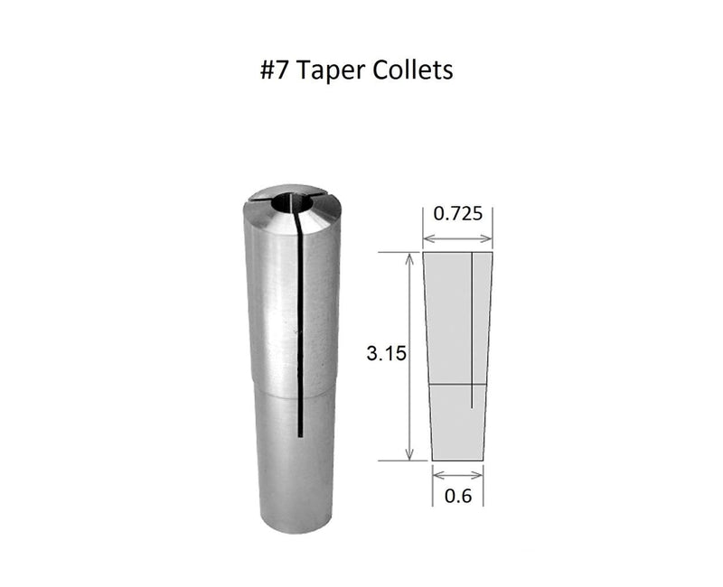 [Australia - AusPower] - HHIP 3900-0977 B & S #7 Taper Round Collet, 1/2" 1/2" #7 B&S 