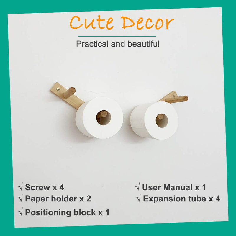 Cloud Paper Holder, Space-Saving Cute Decor 4-13 Rolls Toilet Paper Hold Wood Artistic Decoration for Toilet Kitchen Bathroom bar Restaurant Indoor Decor (Larger Rolls) Larger Rolls