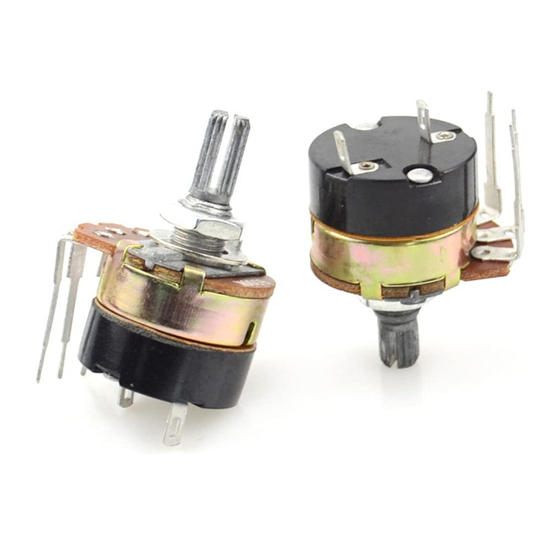 [Australia - AusPower] - PENGLIN 5PCS WH138 10K Ohm Rotary Potentiometer with Switch, 5-Piece Black Potentiometer Alloy Knob 