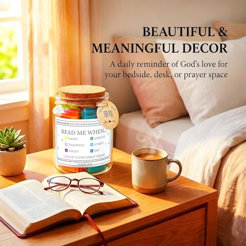 Bible Verse Jar, Read Me When Scripture Jar Gift for Women Men Style 1