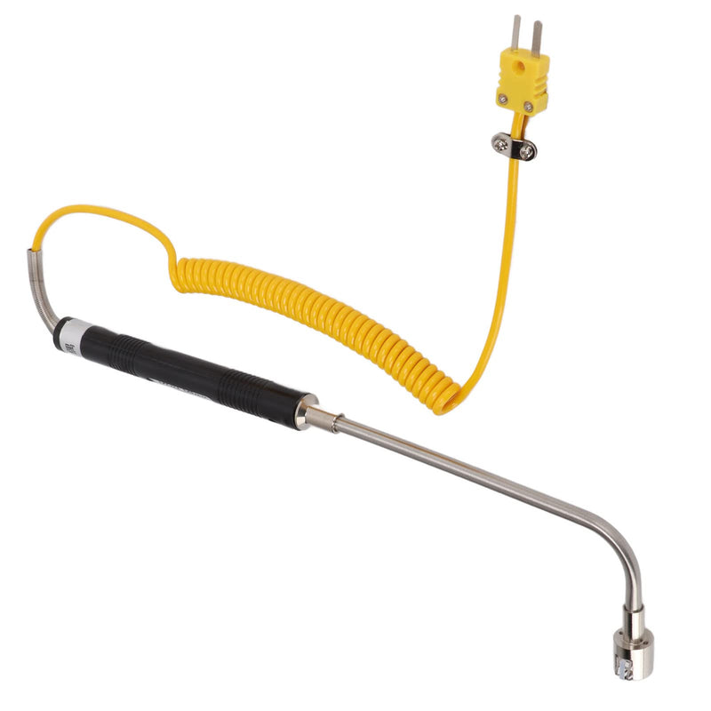 [Australia - AusPower] - K Type Thermocouple Temperature Sensor with Heat Resistant Stainless Steel Sheath and Insulated Handle for Accurate Temperature Measurement and Testing Curved Shank Surface Thermocouple 