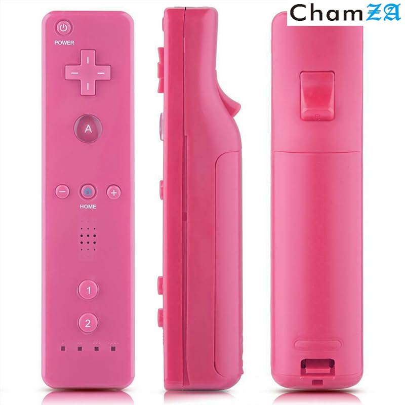 [Australia - AusPower] - Wireless Motion Remote Controller Gamepad for Wii/ Wii U, w/ Silicone Case & Hand strap (Pink) Pink 