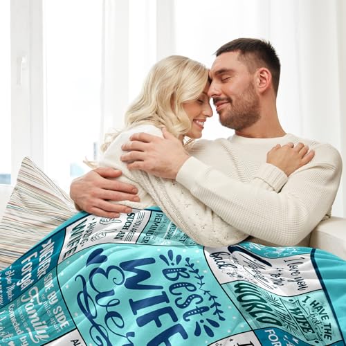 Birthday Gifts for Wife from Husband, Best Wife Blanket 60"x80" Wife Gifts 60"x80"