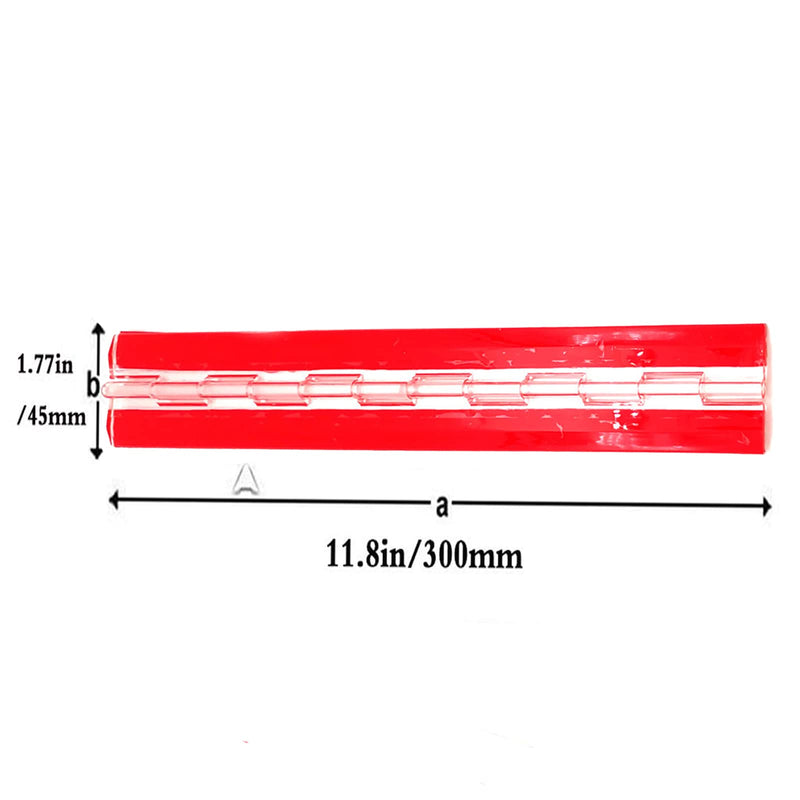 Acrylic Hinge 300mm Continuous Piano Hinge 11.8" Transparent Plastic Acryl-Hinge?Self-Adhesive?, for DIY Box, Aquarium,Golf cart Tray,Display Stand Etc.Adhesive Hinge 2Pcs 2pcs transparent