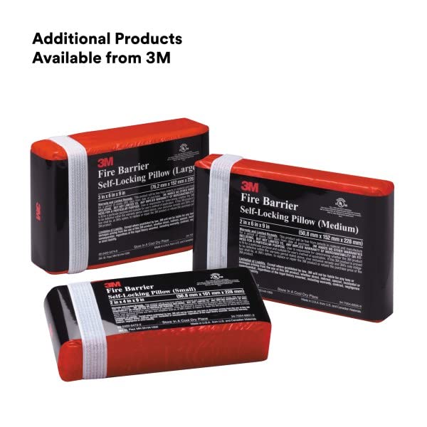 [Australia - AusPower] - 3M Fire Barrier Pillows FB369, Large Size, Self-Contained, Intumescent, Re-enterable, Re-Useable, 3 in x 6 in x 9 Inch 3 in x 6 in x 9 Inch, 