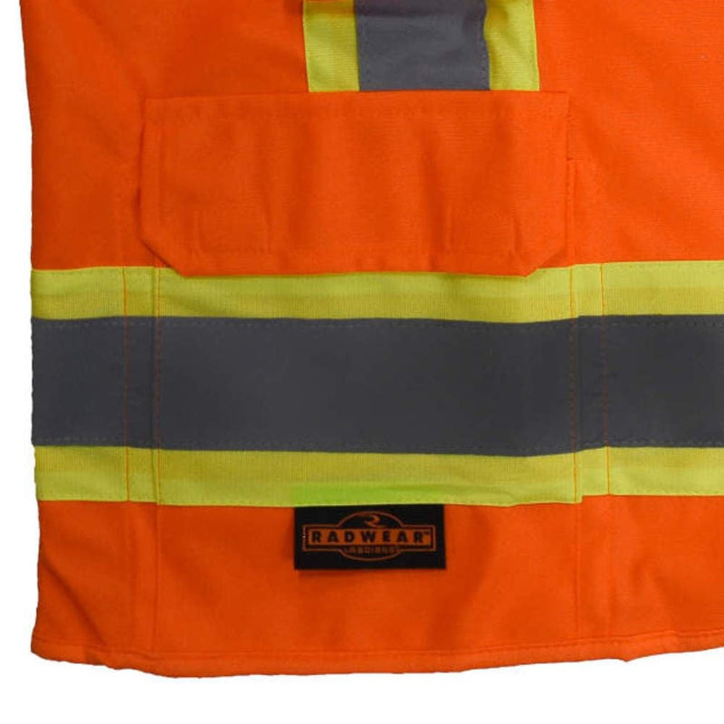 Radians SV63OXL Polyester Class 3 Two Tone Surveyor Safety Vest, X-Large, Orange, One Size