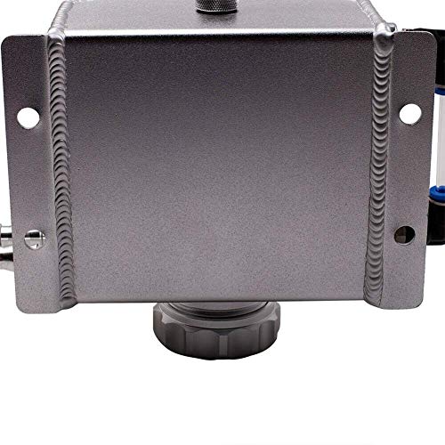 Universal 1L Aluminum Alloy Car Radiator Coolant Expansion Tank with Drain Plug 1000 ml