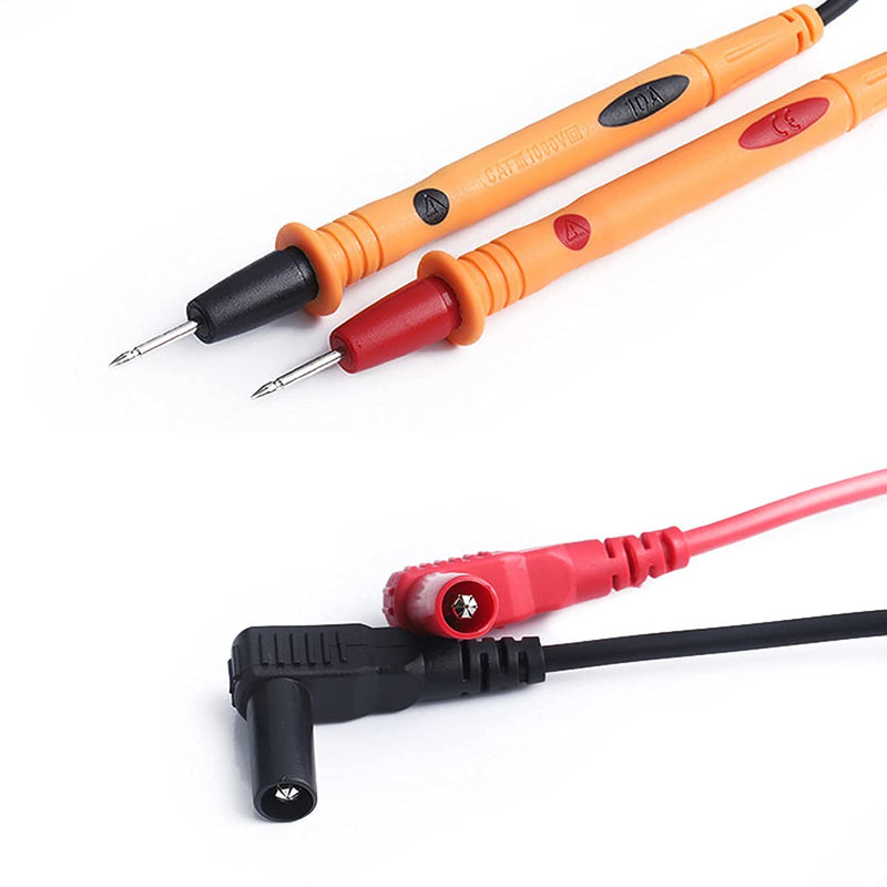[Australia - AusPower] - Multimeter, Precision Sharp Lead 1000V 20A Digital Multi Meter Clamp Tester Probe Test Probes Leads, Test Extension, Multimeter Accessories (Red&Black Kit 10A-4) 
