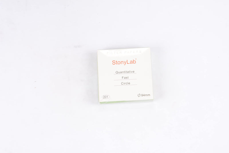 [Australia - AusPower] - StonyLab Quantitative Filter Paper Circles, 94mm Diameter Cellulose Filter Paper with 20 Micron Particle Retention Medium Filtration Speed, Pack of 100 94 mm Diameter 