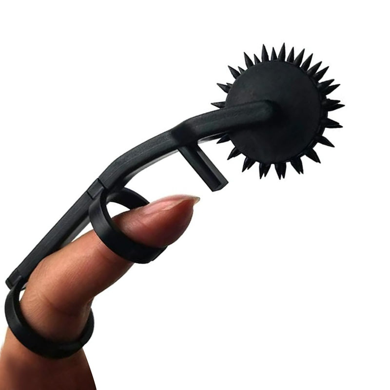 Wartenburg Neuro Finger Pinwheel - 2 Head Diagnostic Instrument Sensory Pinwheel Portable Finger Pin Wheel Gear Roller Rolling Nerve Tester for Testing Nerve Sensitivity Black