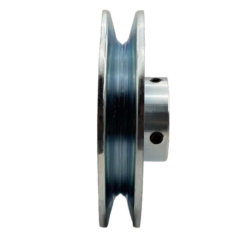 [Australia - AusPower] - AB500-1 Single Groove Web Sheaves,v Belt Pulley 1 inch bore 5" OD,Motor Pulley Carbon Steel for A B 5L 4L V-Belts 