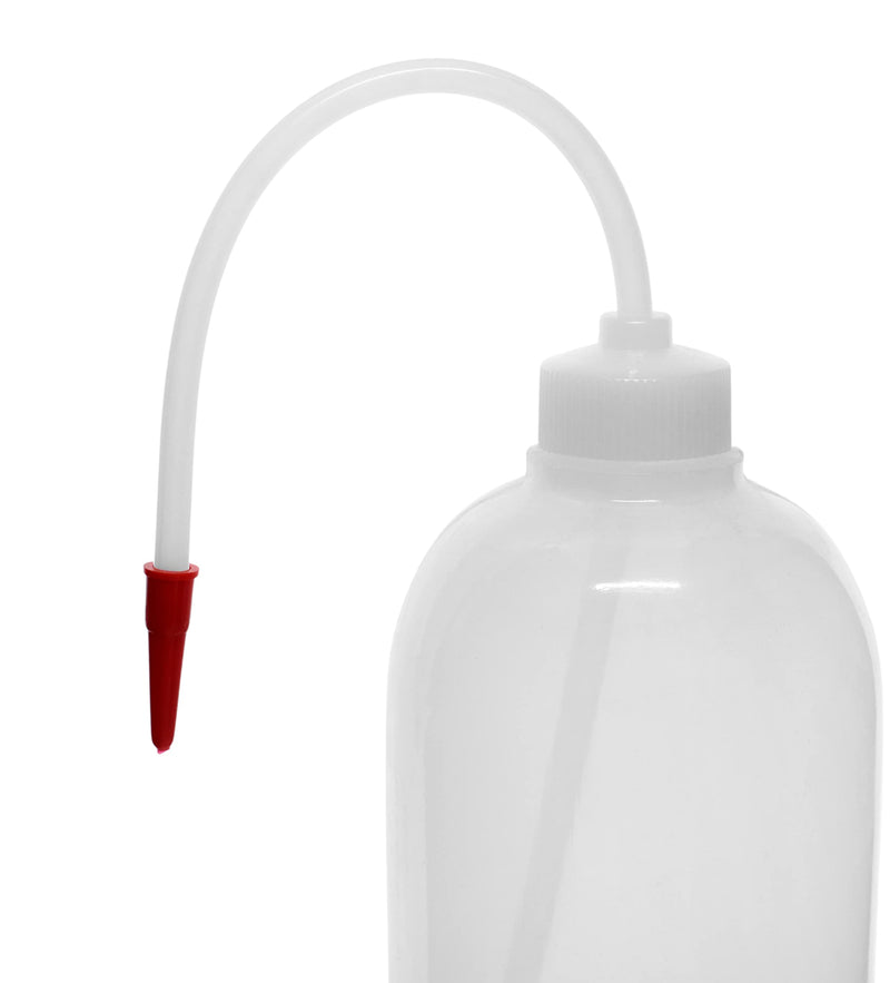 EISCO Wash Bottle, 1000ml - Polyethylene - Translucent, Unbreakable - Screw Cap with Flexible Delivery Tube for Dispensing Liquid - Includes Tube Cap (Pack of 2) 33.8 Ounces (Pack of 2)