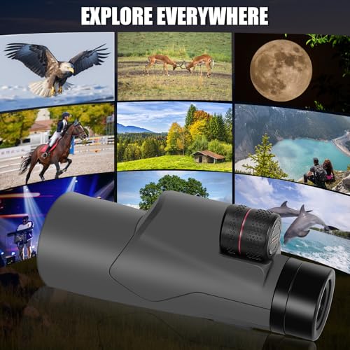 15X56 Monocular Telescope for Bird Watching Hiking Camping Wildlife Viewing, Adjustable Eyecup, Fully Multi-Coated Lenses, Rubber Armor, Non-Slip Grip, Fogproof, Waterproof