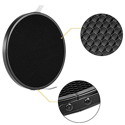 7" Standard Reflector Diffuser Lamp Shade Dish with Honeycomb Grid
