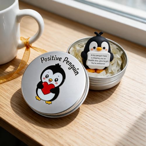 Positive Penguin Gifts, The Penguin, Spiritual Gifts for Women, Mini Black Black Penguin
