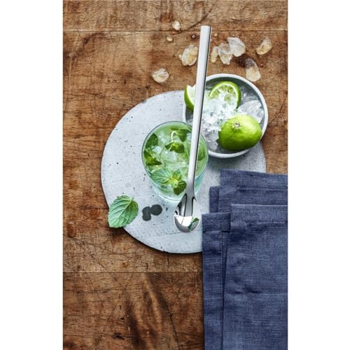 WMF 6-Piece 18/10 Stainless Steel 22 cm Nuova Long Drink Spoon Set, Silver Without nav engraving Single