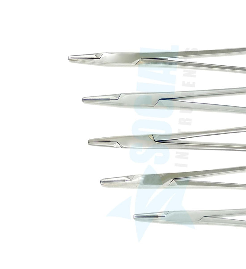 [Australia - AusPower] - Mayo Hegar Needle Holder Driver with Tungsten Carbide Inserts and Gold Rings Premium Grade Instrument (7) 7 