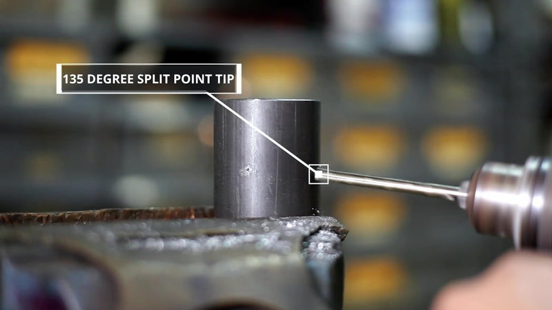 Drill America - D/ASTCO5/8 5/8" Cobalt Heavy Duty Split Point Stub Drill Bit, D/ASTCO Series 5/8"