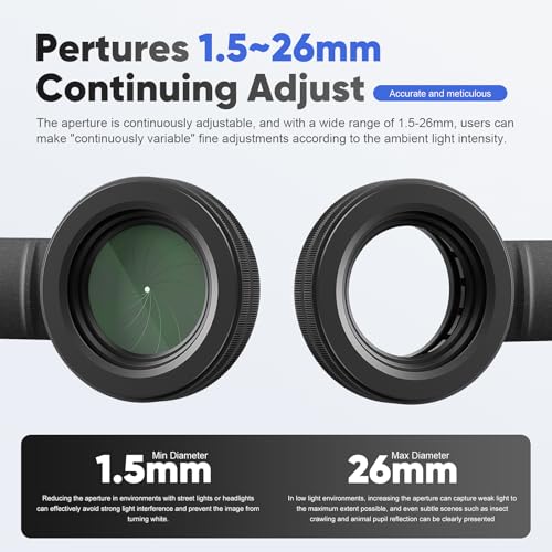 Adjustable Iris for PVS14 – Lens Reversing Adapter for PVS14 Night Vision, 30mm Scope Rings, Step Up Rings – Compatible with Holosun IRIS, EF to RF Adapter, RF to EF Lens Adapter(1 Pack) 1 Pack