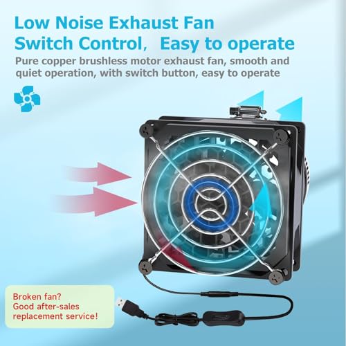 YOOPAI 3D Printer Enclosure Fan Fume Extraction Kit for 3D Printer Cover, Drain Tube with Low Noise Exhaust Fan