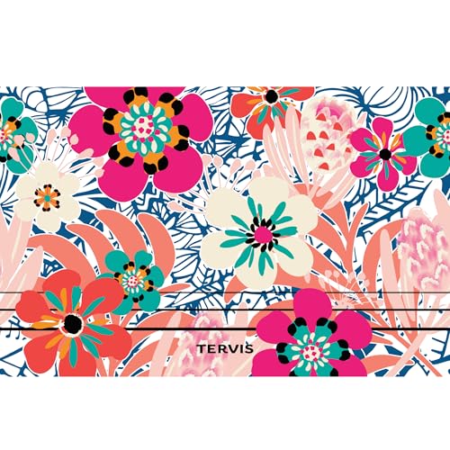 Tervis Traveler Bright Wild Blooms Triple Walled Insulated Tumbler Travel Cup Keeps Drinks Cold & Hot, 30oz with Straw Lid, Stainless Steel