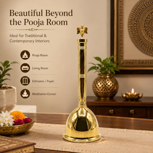 Brass Angel Bell Big for Temple, Home & Pooja Decor
