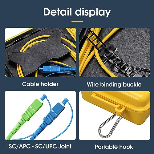 OTDR Launch Cable Box 500M SC/UPC-SC/APC SM（9/125） OTDR Fiber Optic Tester Extension Cord Dead Zone Eliminator