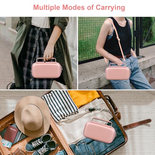 Canboc Carrying Case for SCRIB3D P1 3D Printing Pen, 3D Pen Box with Removable Shoulder Strap, Mesh Pocket fit Filament Refills, Charger, Rose Gold (Case Only) Rose Gold+Rose Gold