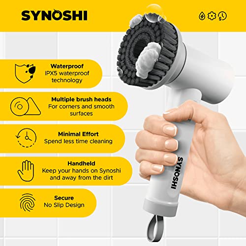 Synoshi Power Spin Scrubber | Cordless, Electric Scrubber