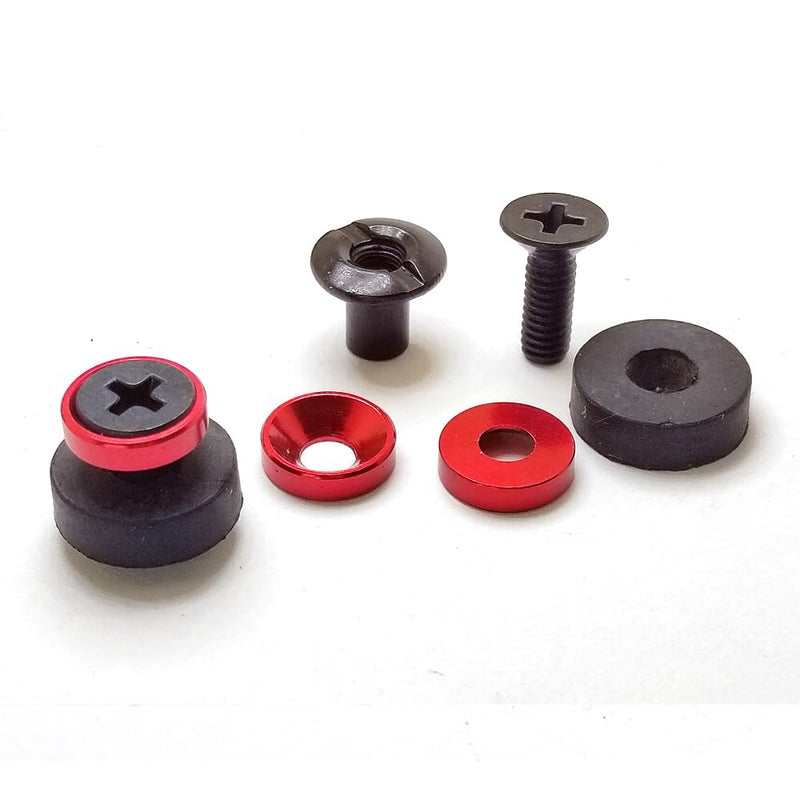 [Australia - AusPower] - Colorful Chicago Screws,Mixed Color Phillips Head Stainless Steel 304 Antirust Screw Holster Fastener eather Straps/Belts Kydex Holster/Sheath Repair (Mixed Color, 4mm Rubber pad,20 Sets) 