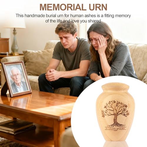 Small Urns for Human Ashes Dad Mom - Beautiful Tiny Keepsake Urns for Pets - Mini Tree of Life Urn Made of Bomboo - Hold 5 Cubic Inches of Ashes (Tree of Life)