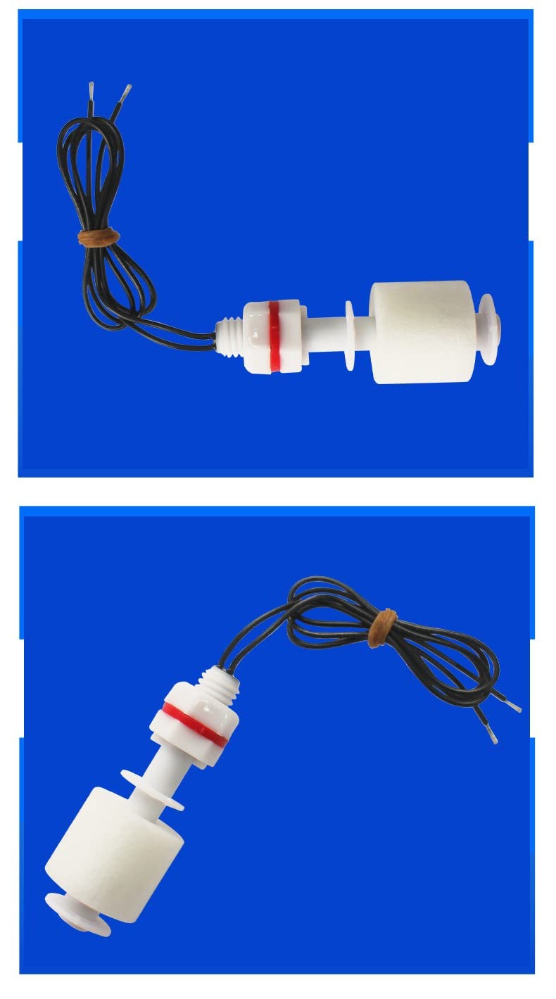 [Australia - AusPower] - PP Float Switch Industrial grade Water Level Sensor Vertical Float Switch for Ice Maker Sump Pump Bilge Pump Water Tank Aquarium, Limit Card can Vertical or Invert 1 PP float switch/ water float switch/water level switch 