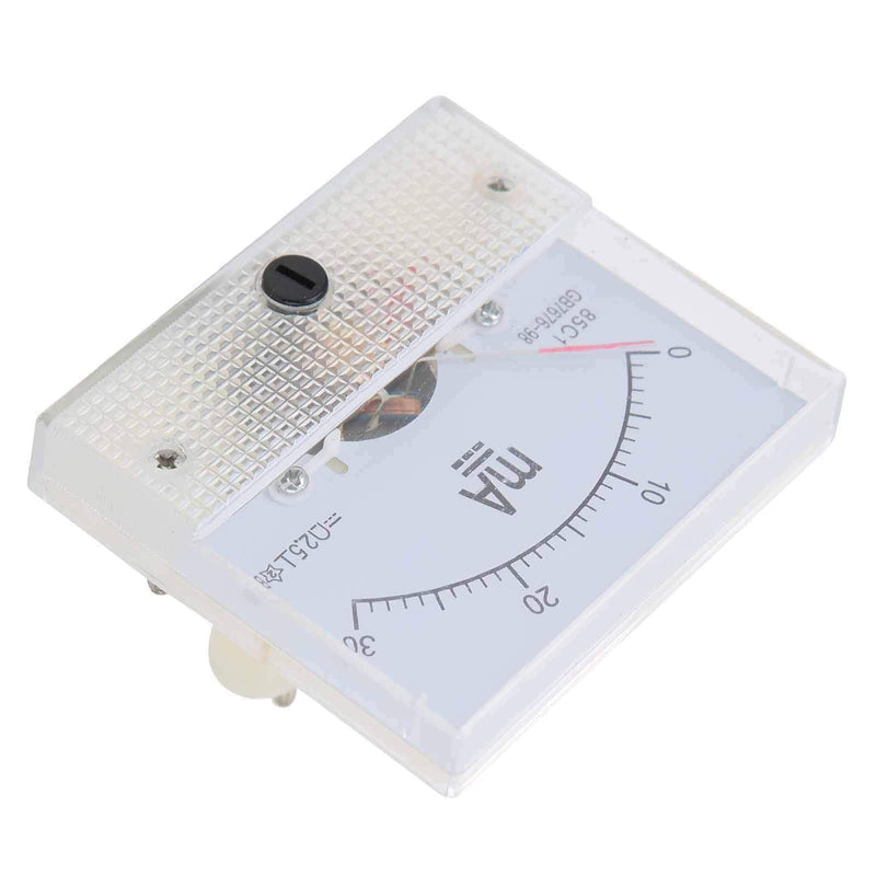 Pack of 2 Ammeter Analogue Voltmeters, 85C1 DC 0-30MA Ammeter Pointer Electric Tester for Voltage Stabilisers | Pointer Voltmeter, ABS, Distributors