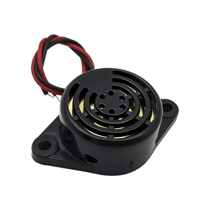 [Australia - AusPower] - 3PCS DC 3-24V 90dB Active Piezo Electronic Buzzer Beep Tone Alarm Ringer Continous Sound (Black) SFM-27-W black 