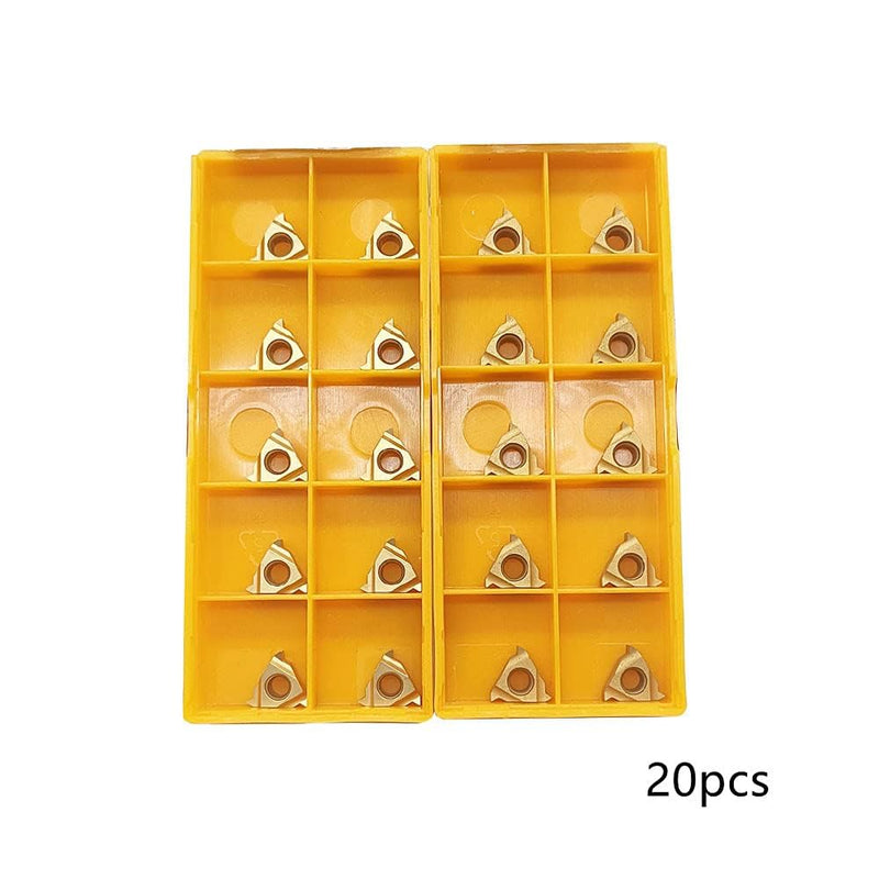 [Australia - AusPower] - Hunricho Lathe Thread Inserts 11ER AG60 + 11IR AG60 Carbide Inserts for Male Thread/Internal Thread Rotary Tool Holder for Stainless Steel and Iron, Pack of 20 