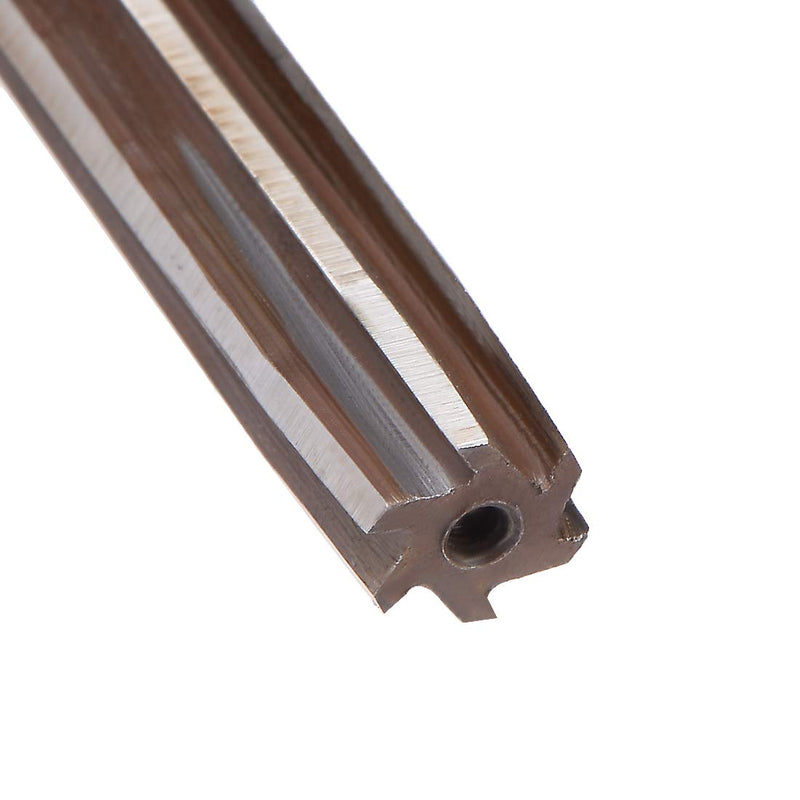 sourcing map Direct Shank H8 Tension Reamer 8 mm Cutting dia 6 Flutes Hand Milling 8mm