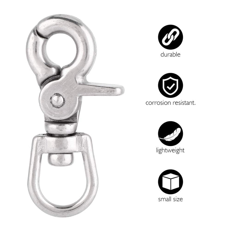 [Australia - AusPower] - Marine Snap Hook, Stainless Steel Trigger Snaps Hooks Swivel Lobster Scissor Clasps Buckles Boating Eye Spring Diving Claw Clips Houseboat Pet Dog Leashes Purse Straps Belting Flag Pole Cages 5pcs 