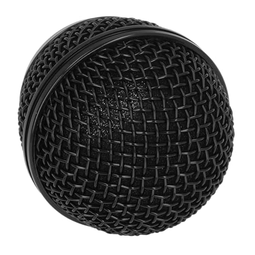 Mesh Grille for SM58 Microphones, Stainless Steel Microphone Head Replacement, Microphone Grille Replacement for SM58S SM58LC BETA58 BETA58A SA M30 SV100 UT2 PGX24 SLX4 (Black) Black