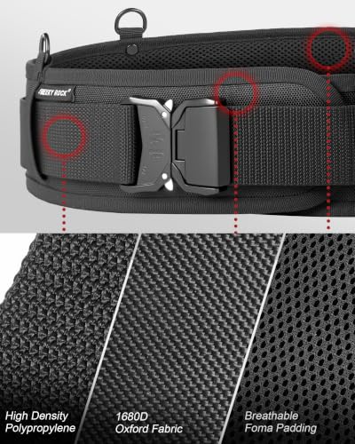 Padded Tool Belt for Men with D Ring, Suit for Waist 35.5"-47.2"